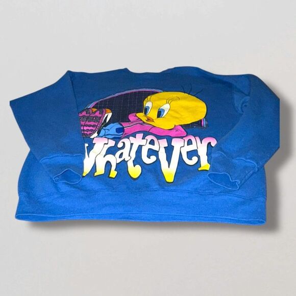 Vintage 90s Looney Tunes Whatever Tweety Bird Sweatshirt Size XL - Picture 5 of 7